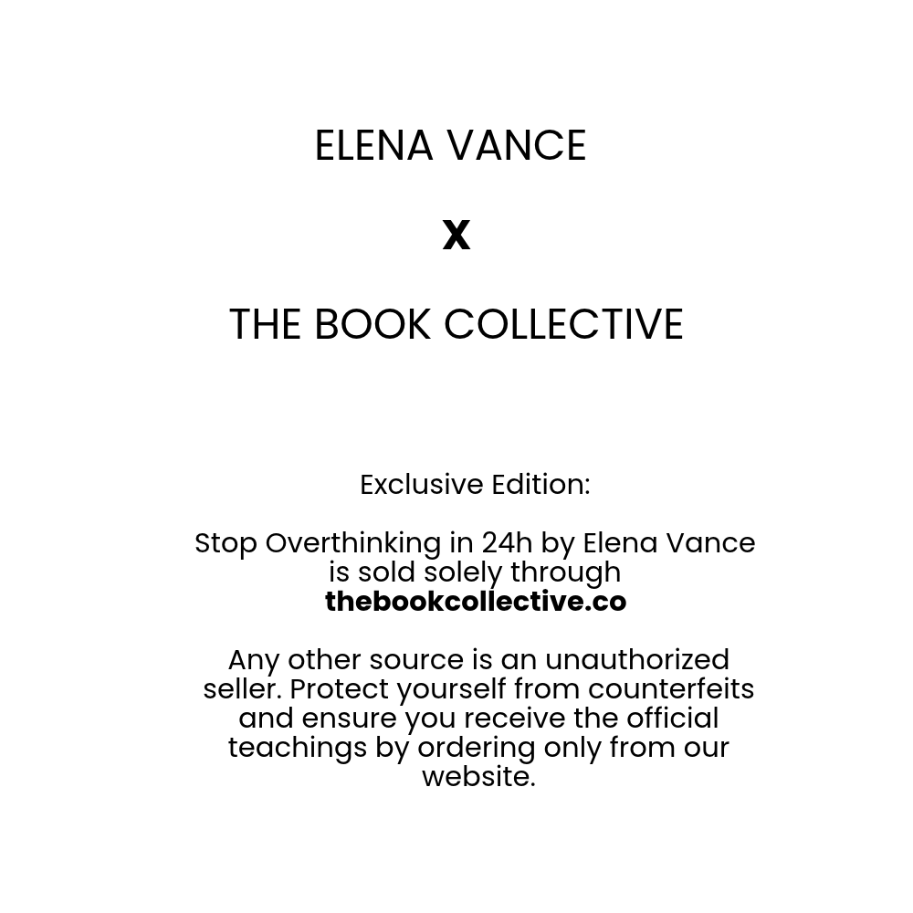Stop Overthinking in 24 Hours - By Elena Vance